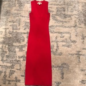Michael Kors Red Ribbed Dress
